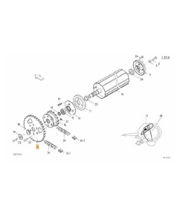 Koło łańcuchowe Z55 Kverneland/ Deutz-Fahr