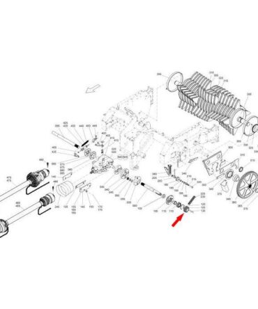 Koło zębate Z13/Z13 napędu przyczepy samozbierającej STRAUTMANN rotor