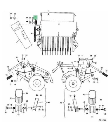 Koło zębate podwójne Z20xZ22 POTTINGER