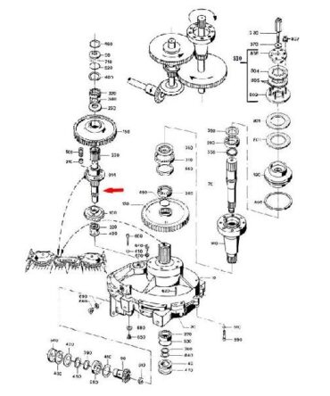Wałek Z12 przekładni wciągającej Kemper 4500 (mały rotor)