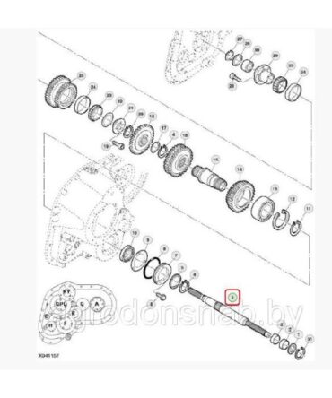 Wałek przekładni sieczkarni skrzyni John Deere