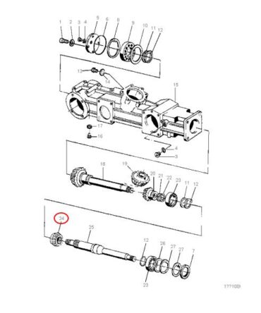 Koło zębate stożkowe Z14 przekładni kątowej KEMPER 4500 (14x19)
