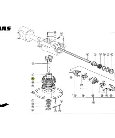 Koło zębate stożkowe Z45 CLAAS VOLTO (15x45)