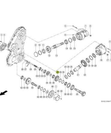 Koło zębate Z19 przekładni rewersu CLAAS JAGUAR