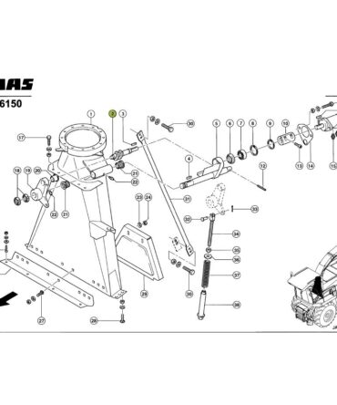 Ślimak obrotu rury CLAAS JAGUAR 900-830