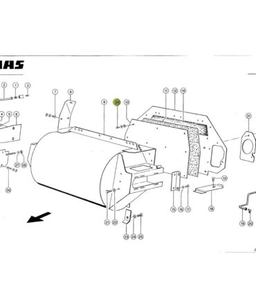 Śruba płużna M8 x 25 CLAAS