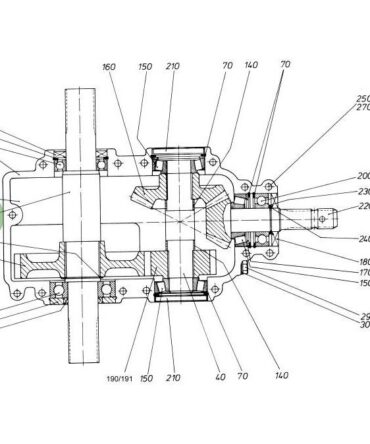 Wałek przekładni przyczepy samozbierającej STRAUTMANN L-379mm