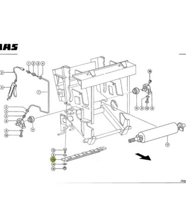 Skrobak walca gładkiego CLAAS JAGUAR 600