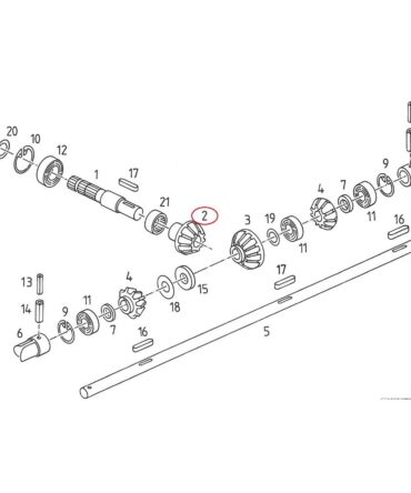 Koło zębate stożkowe Z16 DEUTZ-FAHR (16x23)