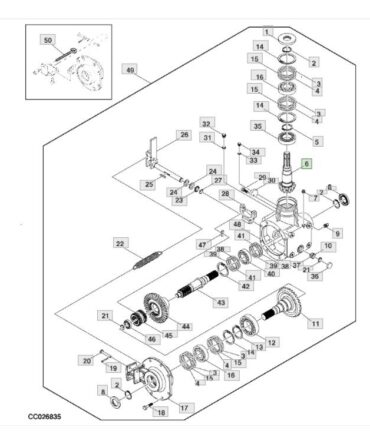 Wałek atakujący Z15 przekładni prasy JOHN DEERE (31x15x31)
