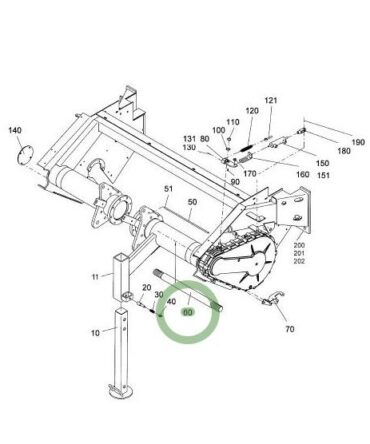 Wał napędowy rotora przyczepy samozbierającej STRAUTMANN L-806mm