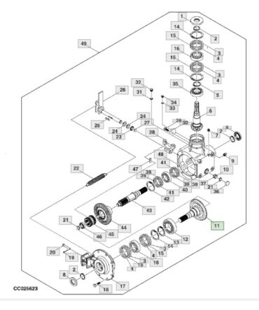 Koło zębate Z31 przekładni prasy JOHN DEERE (31x15x31)