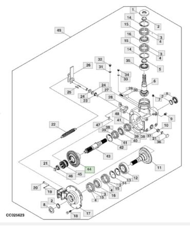 Koło zębate Z31 przekładni prasy JOHN DEERE (31x15x31)