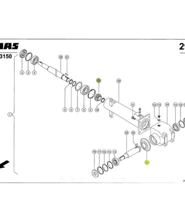 Zestaw kół 20x35 napędu wentylatora sieczkarni Claas Jaguar