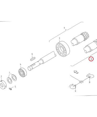 Przekładnia stożkowa skośna 12x83 Deutz-Fahr, VICON