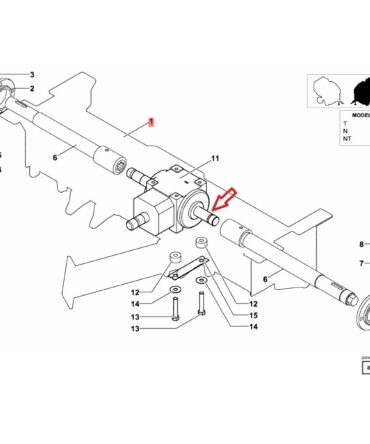 Wałek Z20/Z20 przekładni prasy VICON, KVERNELAND L=380