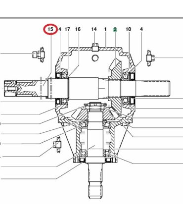 Wałek Z20/Z20 przekładni prasy VICON, KVERNELAND L=380
