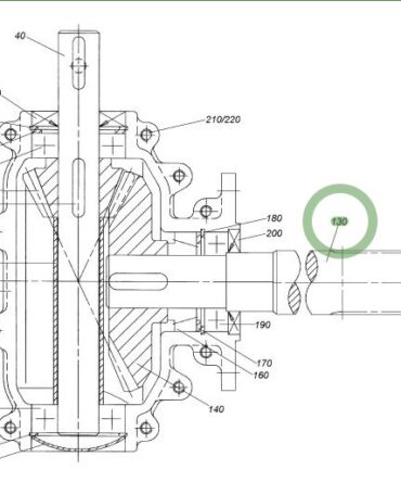 Wał napędowy rotora przyczepy samozbierającej STRAUTMANN L-970mm